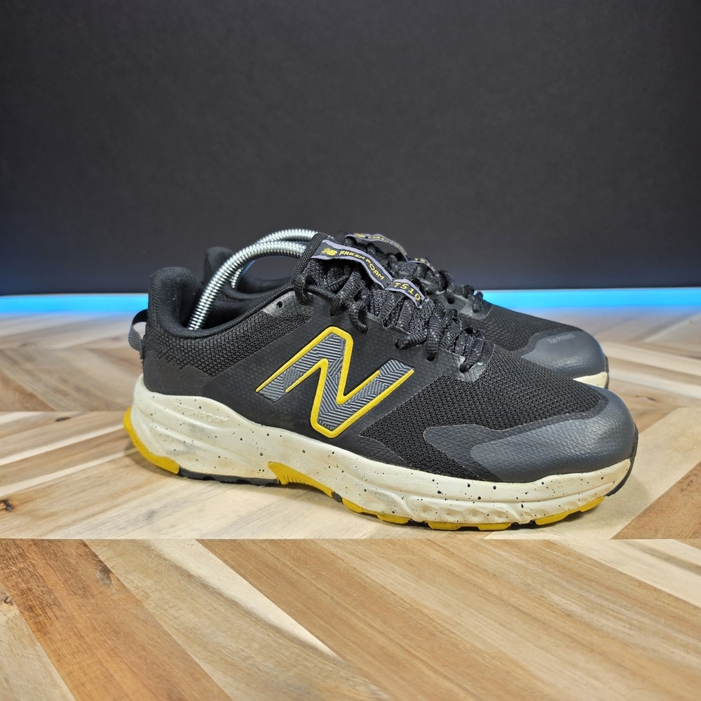 New Balance Mens 8 WIDE Fresh Foam 510 V6 Trail Running Shoe Black/Shadow Grey